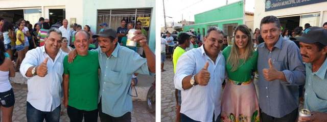Vereador Holderlin e ex-prefeito Marcão prestigiam convenção do PMDB em Jandaíra(fotos: Jadson)