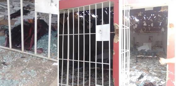 Explosão causou muita destruição na parte interna (fotos: Portal de Coronel Ezequiel)