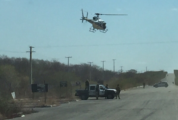 Operação conta com o apoio de helicoptero