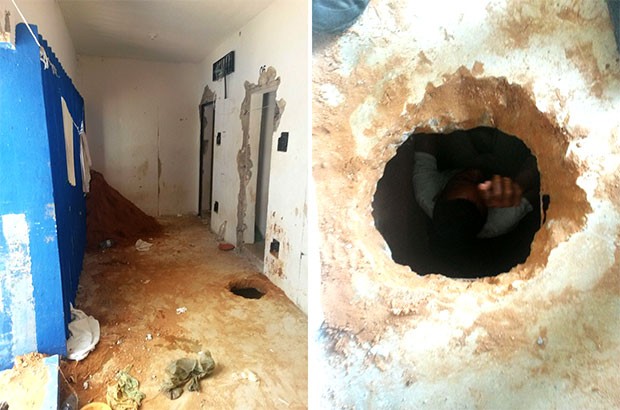 Túnel que desmoronou em Alcaçuz tinha sido descoberto no fim da semana (Foto: Grupo de Operações Especiais)