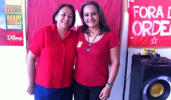 Senadora Fátima Bezerra e a pré-candidata a vereadora Priscila